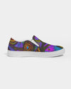 Stained Glass Frogs Purple Men's Slip-On Canvas Shoe