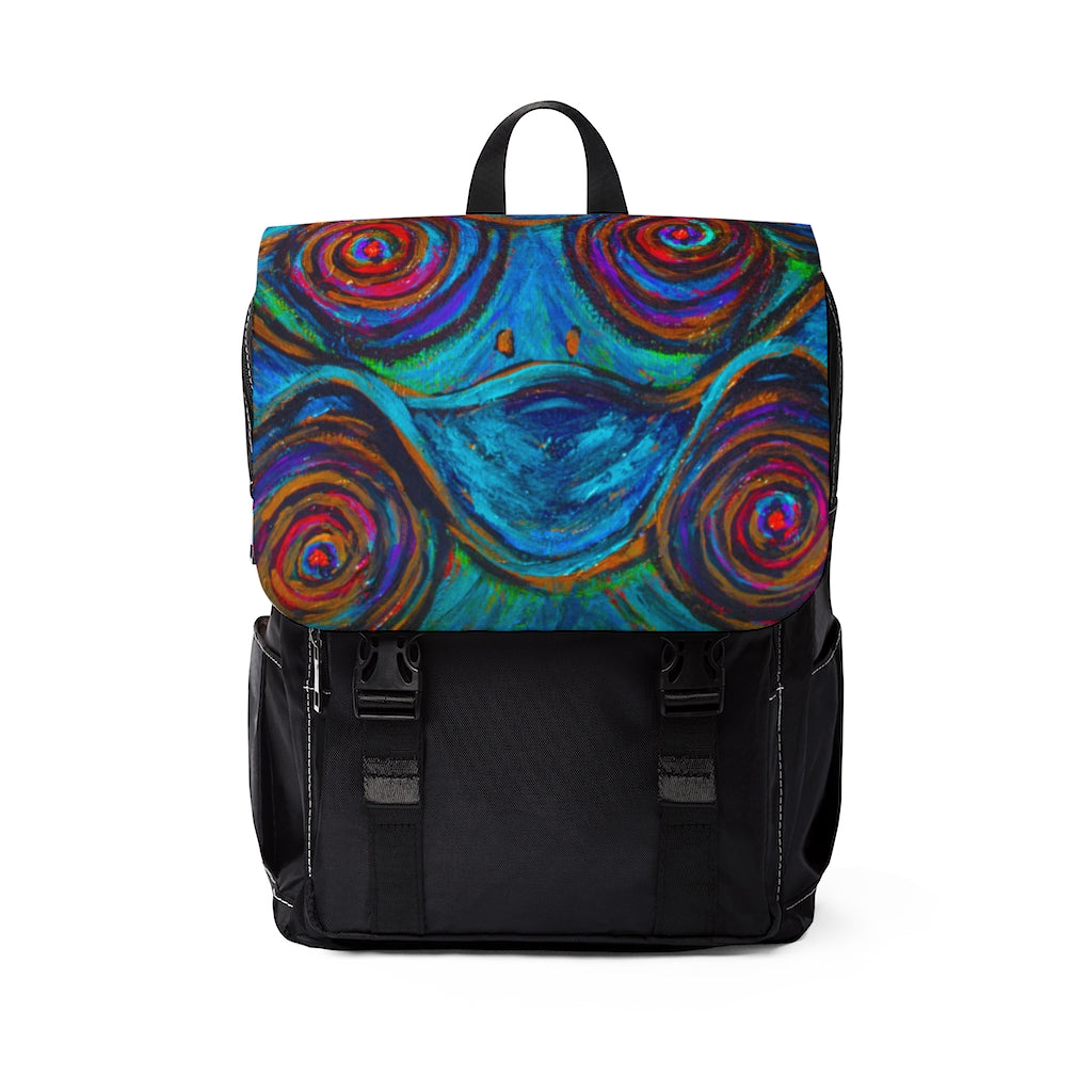 Hypnotic Frogs Casual Shoulder Backpack - Fridge Art Boutique