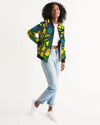 Stained Glass Frogs Sun Women's Bomber Jacket