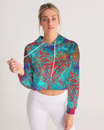 Meraki Fire Heart Women's Cropped Hoodie