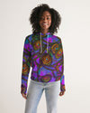 Stained Glass Frogs Purple Women's Hoodie