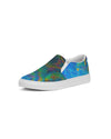 Two Wishes Green Nebula Cosmos Men's Slip-On Canvas Shoe