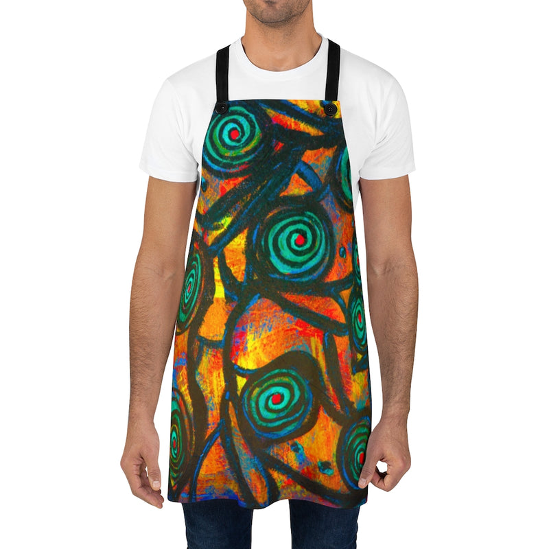 Stained Glass Frogs Sunset Apron