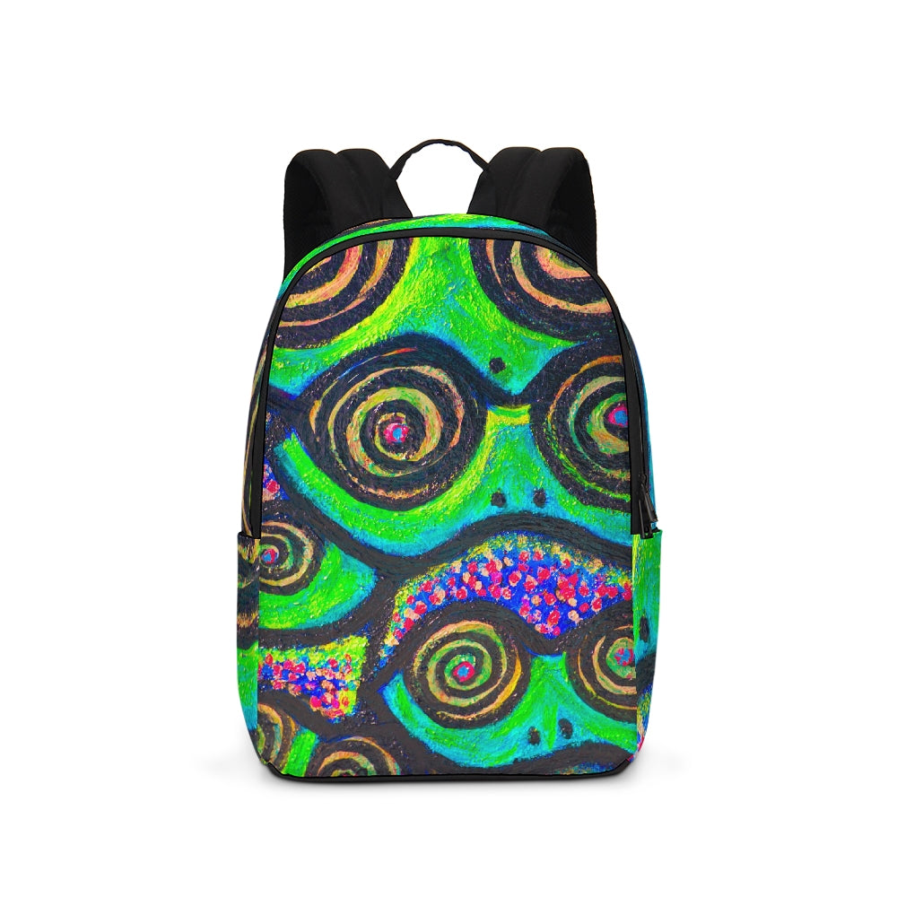 Confetti Frogs Lime Green Jelly Large Backpack