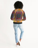 Two Wishes Sunburst Cosmos Women's Bomber Jacket