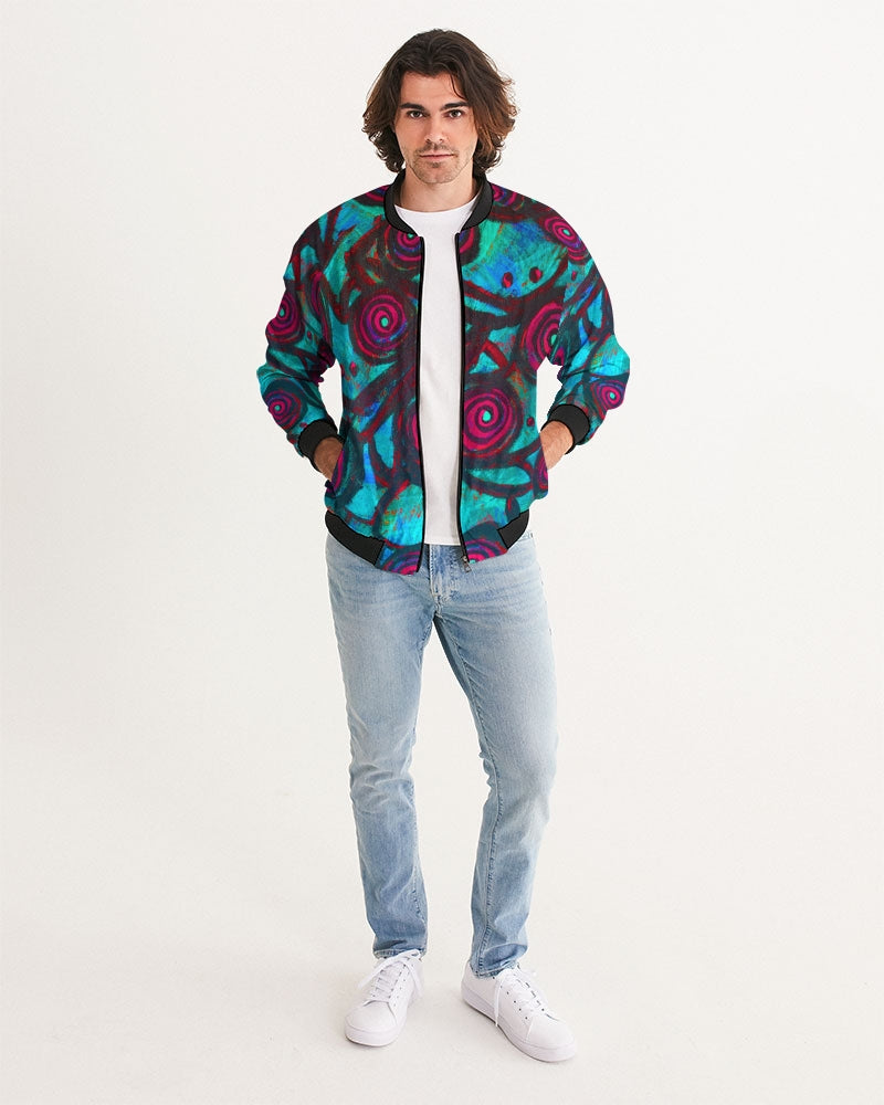 Stained Glass Frogs Cool Men's Bomber Jacket