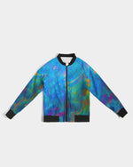 Two Wishes Green Nebula Women's Bomber Jacket