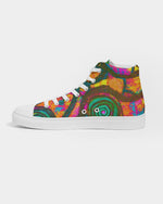 Stained Glass Frogs Rum Punch Men's Hightop Canvas Shoe