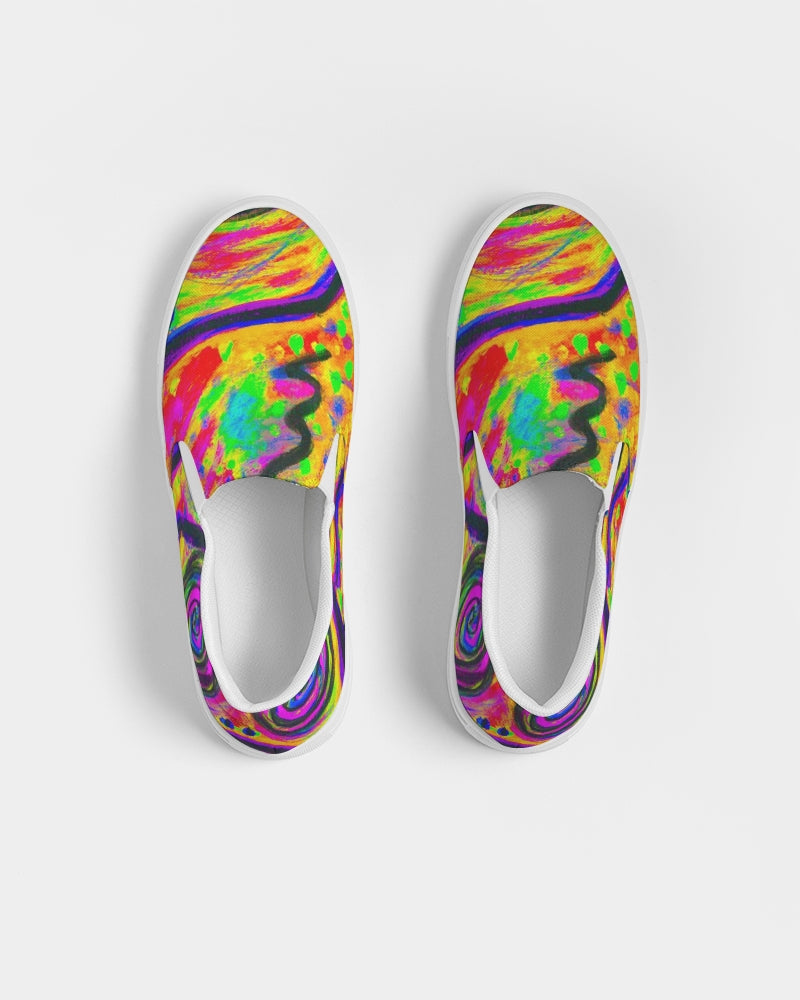 Happy Frogs Neon Women's Slip-On Canvas Shoe