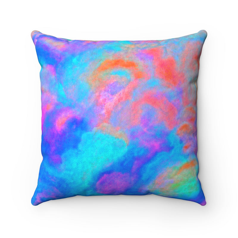 Pareidolia Neon Square Pillow - Fridge Art Boutique
