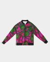 Stained Glass Frogs Pink Women's Bomber Jacket