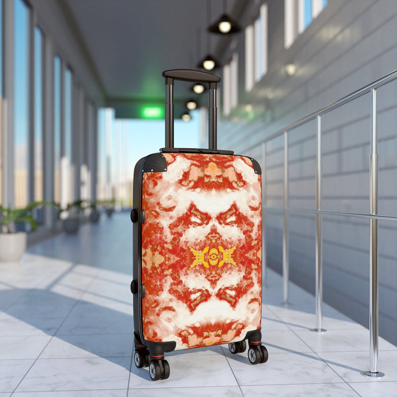 Pareidolia XOX Western Orange Cabin Suitcase