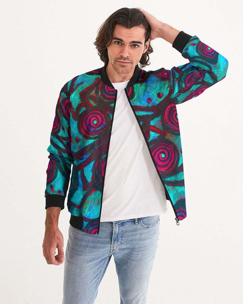 Stained Glass Frogs Cool Men's Bomber Jacket