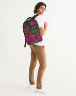 Stained Glass Frogs Pink Large Backpack