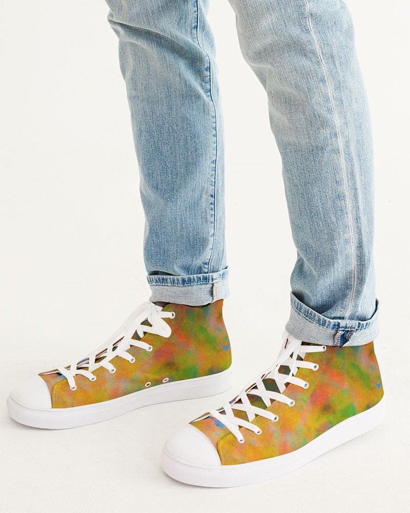 Two Wishes Sunburst Men's Hightop Canvas Shoe