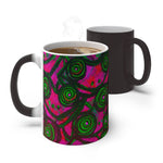 Stained Glass Frogs Pink Color Changing Mug