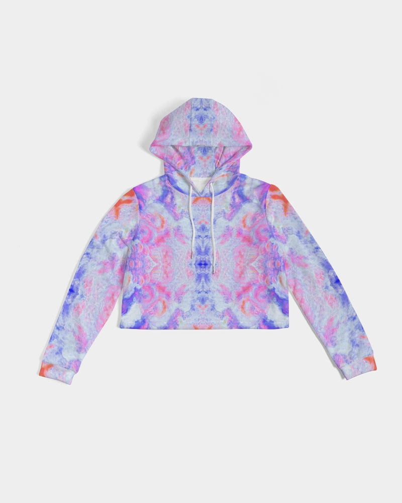 Pareidolia Cloud City Lavender Women's Cropped Hoodie