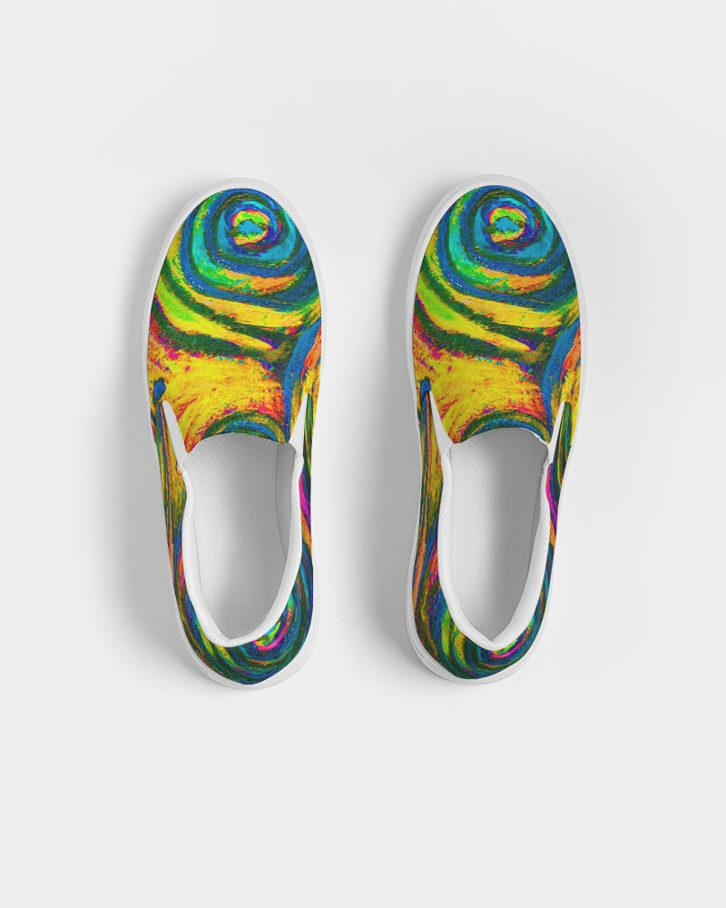 Hypnotic Frogs Sun Women's Slip-On Canvas Shoe