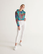 Meraki Fire Heart Women's Cropped Hoodie