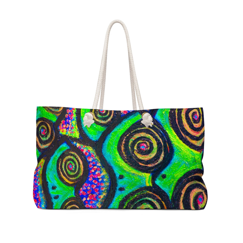 Confetti Frogs Lime Green Jelly Weekender Bag