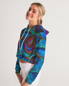 Hypnotic Frogs Women's Cropped Hoodie