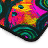 Stained Glass Frogs Rum Punch Desk Mat