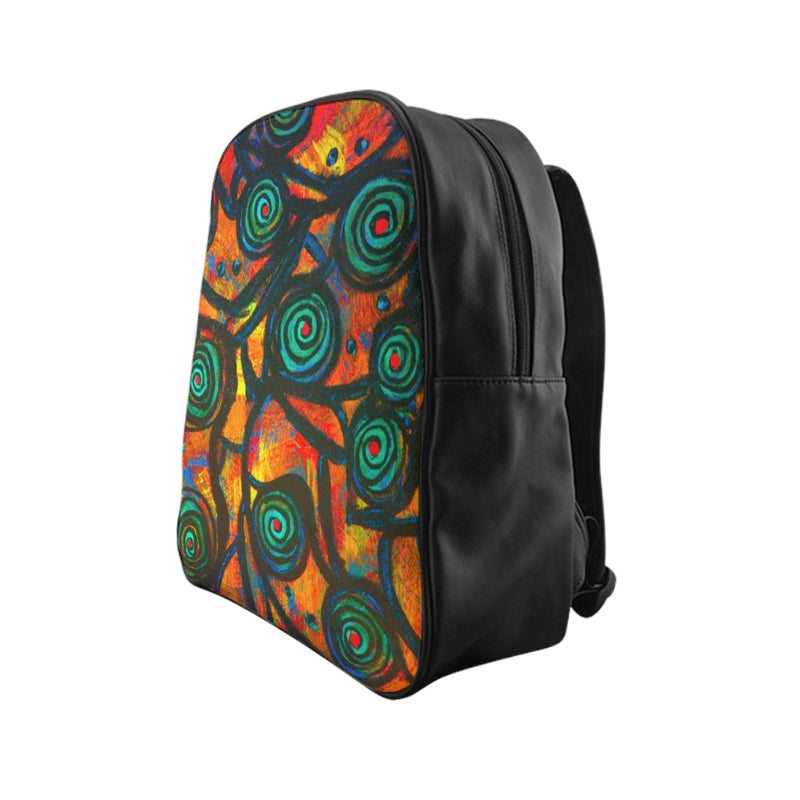 Stained Glass Frogs Sunset School Backpack - Fridge Art Boutique