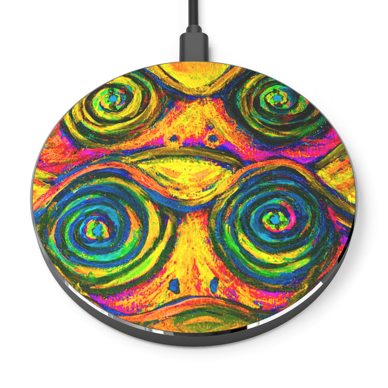 Hypnotic Frogs Sun Wireless Charger - Fridge Art Boutique