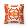 Pareidolia XOX Western Orange Square Pillow