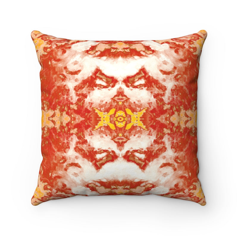 Pareidolia XOX Western Orange Square Pillow