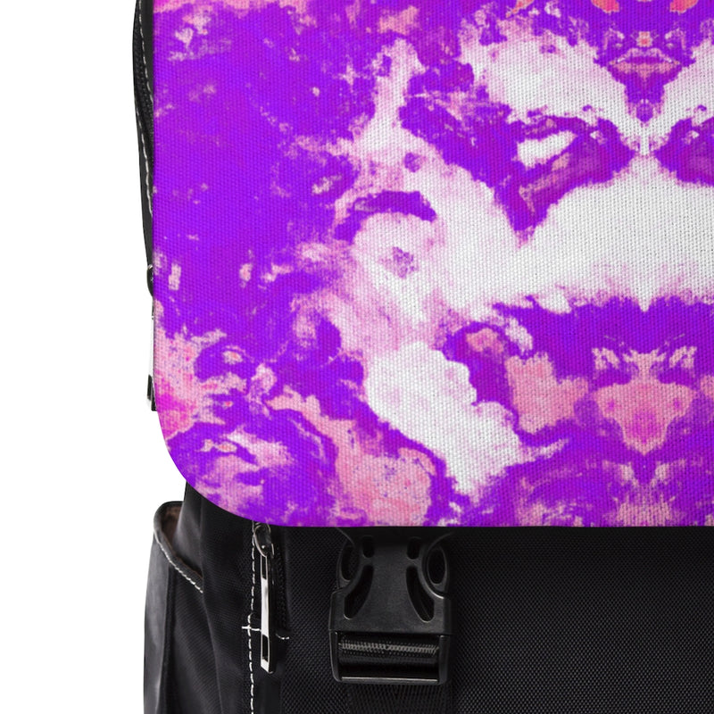Pareidolia XOX Western Purple Casual Shoulder Backpack
