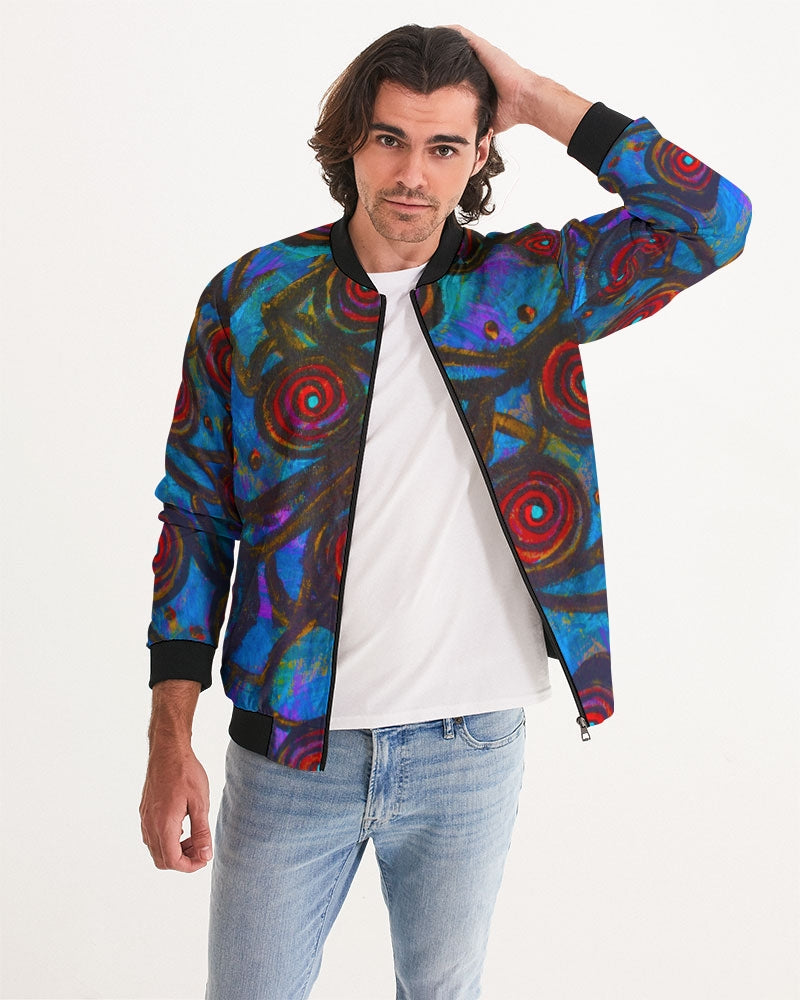 Stained Glass Frogs Men's Bomber Jacket