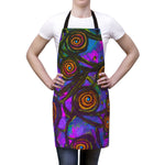 Stained Glass Frogs Purple Apron