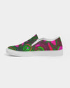 Stained Glass Frogs Pink Men's Slip-On Canvas Shoe