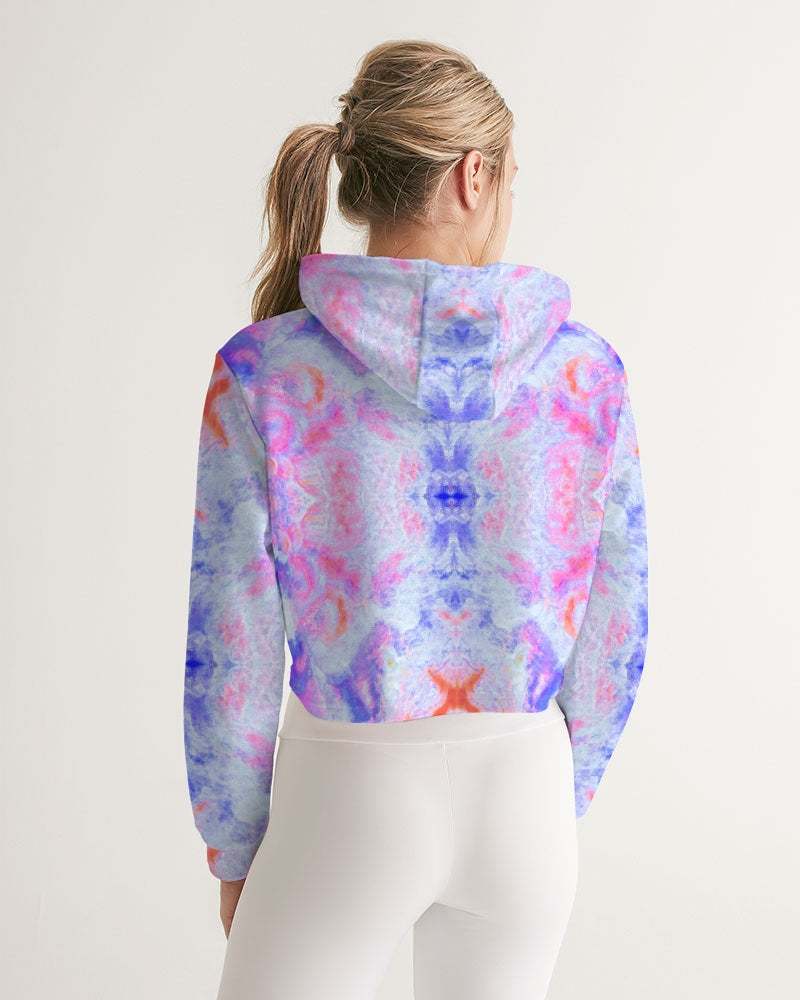 Pareidolia Cloud City Lavender Women's Cropped Hoodie