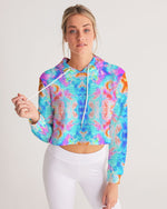 Pareidolia Neon Cloud City Women's Cropped Hoodie