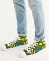 Stained Glass Frogs Sun Men's Hightop Canvas Shoe