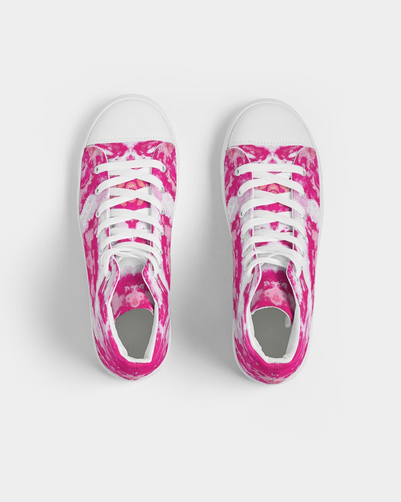 Pareidolia XOX Western Pink Men's Hightop Canvas Shoe